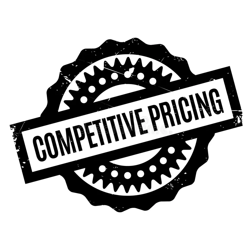 A circular badge with a bold "Competitive Pricing" label, symbolizing affordability and value for Glock 17 guns.